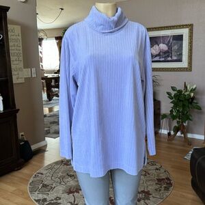 Essential Elements light lavender long sleeves turtleneck sweater-size L